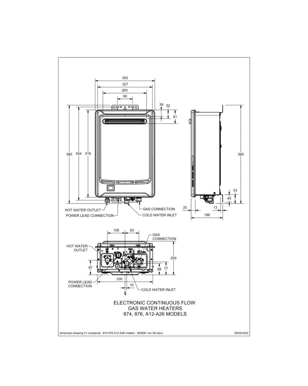 Rheem 20L Gas Continuous Flow Water System