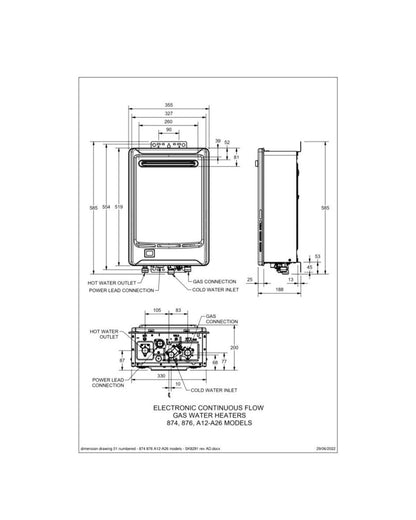Rheem 20L Gas Continuous Flow Water System