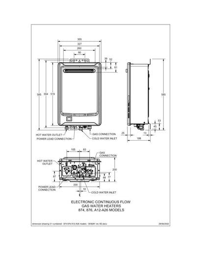 Rheem 16L Gas Continuous Flow Water System