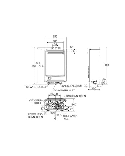 Rheem 26L Gas Continuous Flow Water System