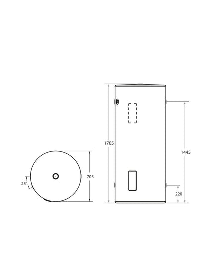 Thermann 400L 4.8kW Twin Element Electric Hot Water System