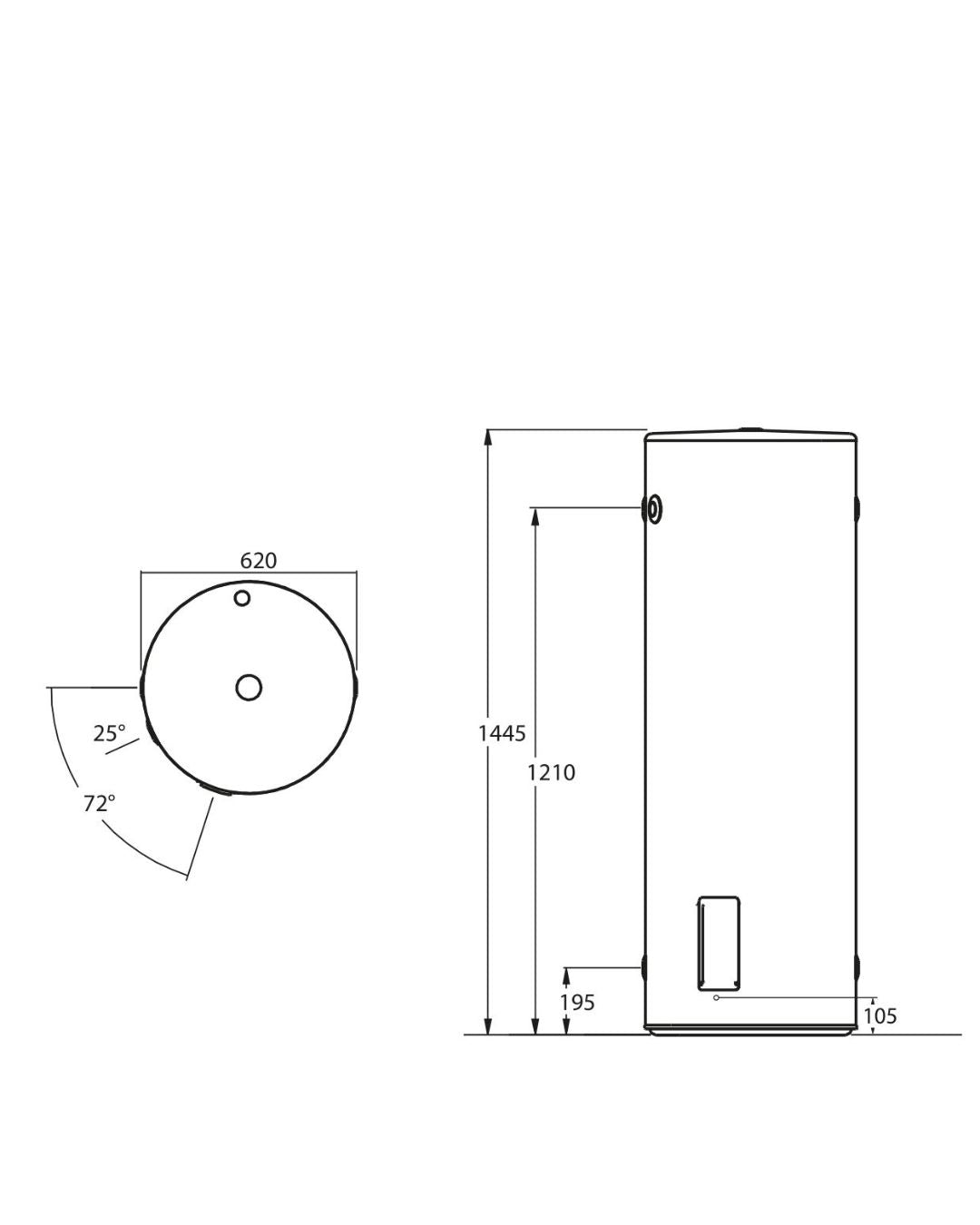 Thermann 250L 3.6kW Single Element Electric Hot Water System
