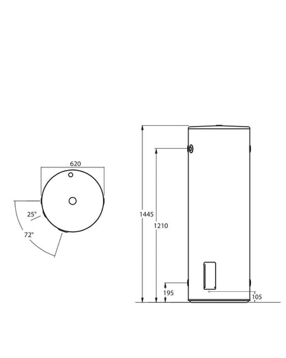 Thermann 250L 3.6kW Single Element Electric Hot Water System